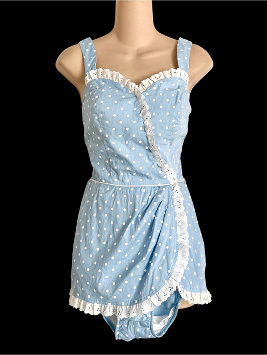 Stop Staring Pants - STOP STARING! NWT
baby blue polka dot ROMPER eyelet lace PINUP GIRL rockabilly